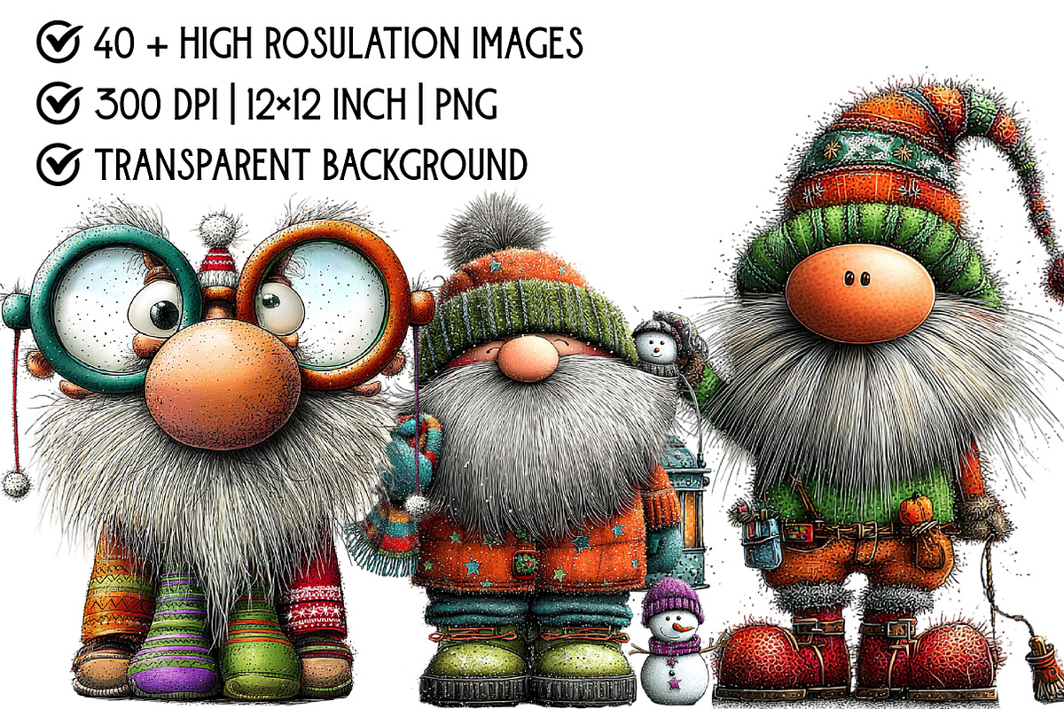 Whimsical Santa Clipart, an Illustration by Pixels.Craft (Photo 4 of 6)