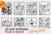 KDP Interiors, Flower Coloring Book, an Illustration by Jaboor Magics (Thumbnail 2 of 5)
