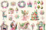 Big christmas  watercolour clipart, a Decorative Illustration by Hello My Print (Thumbnail 6 of 11)