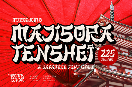 Majisora Tenshei Bold Japanese Font, a Handwritten Font by Ronny Studio