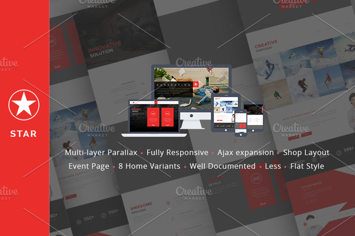 STAR- Multi-layer Parallax Template, a HTML Template by PIxelglimpse studios