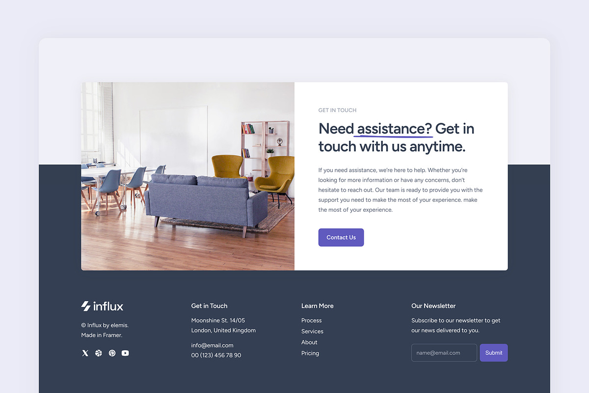 Influx - Framer Template, a Landing Page Template by elemis (Photo 6 of 6)