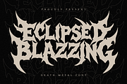 Eclipsed Blazzing | Death Metal Font, a Blackletter Font by Masyafi Studio (Thumbnail 1 of 8)