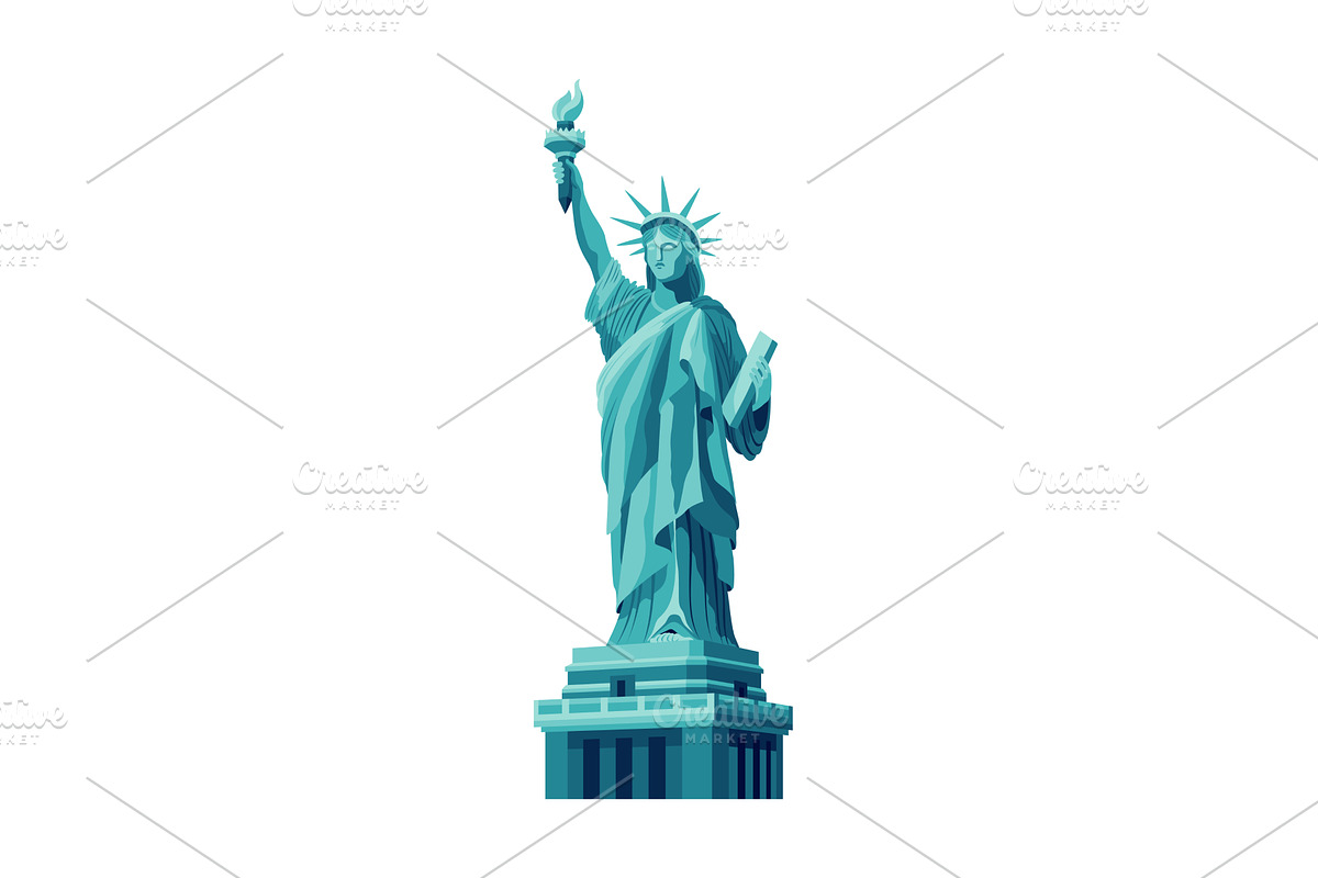The Statue of Liberty flat, an Object Illustration by Things for designers