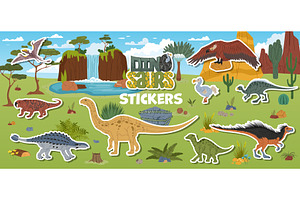 Prehistoric era dinosaur characters, an Animal Illustration by Buch&Bee