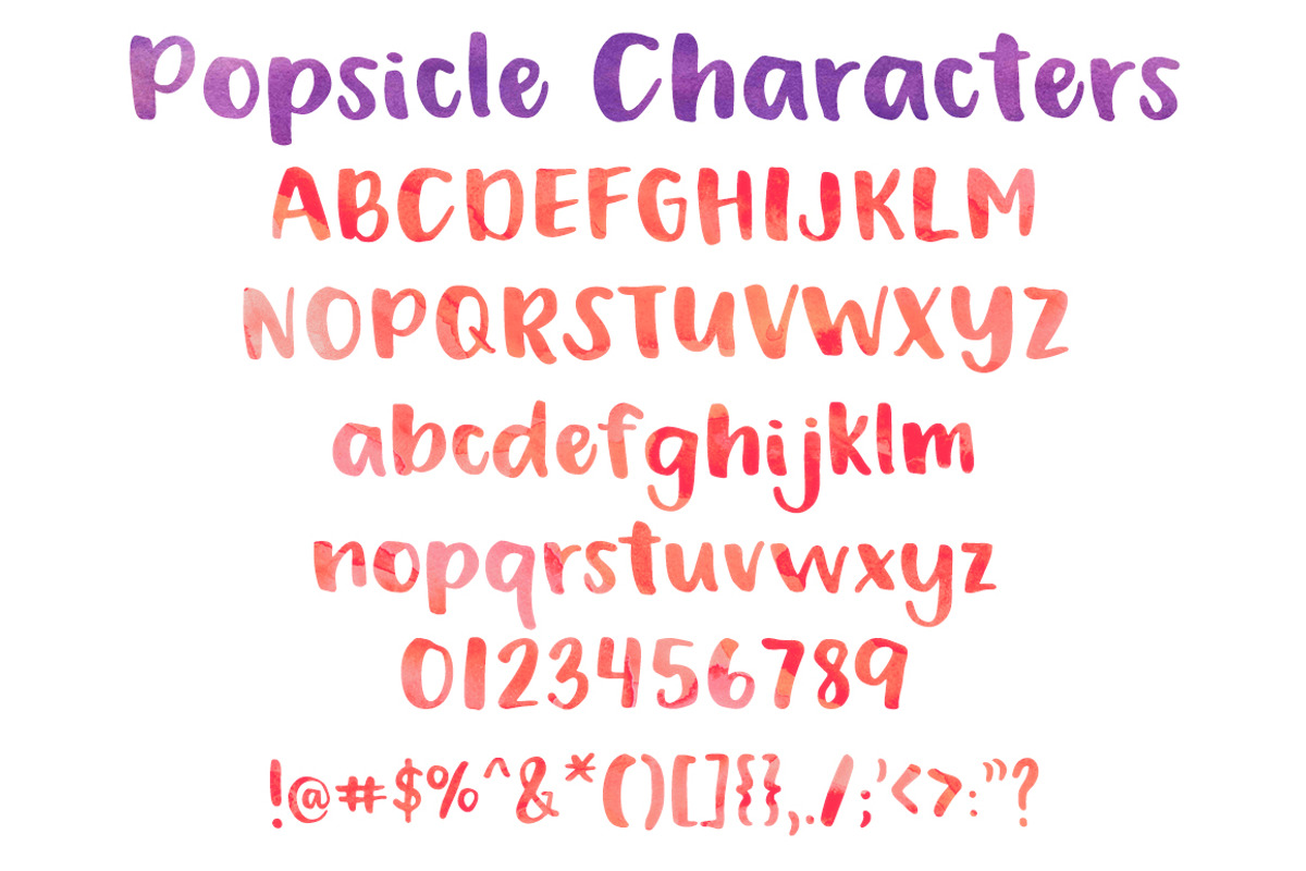 Popsicle, a Sans Serif Font by randomolive (Photo 3 of 6)