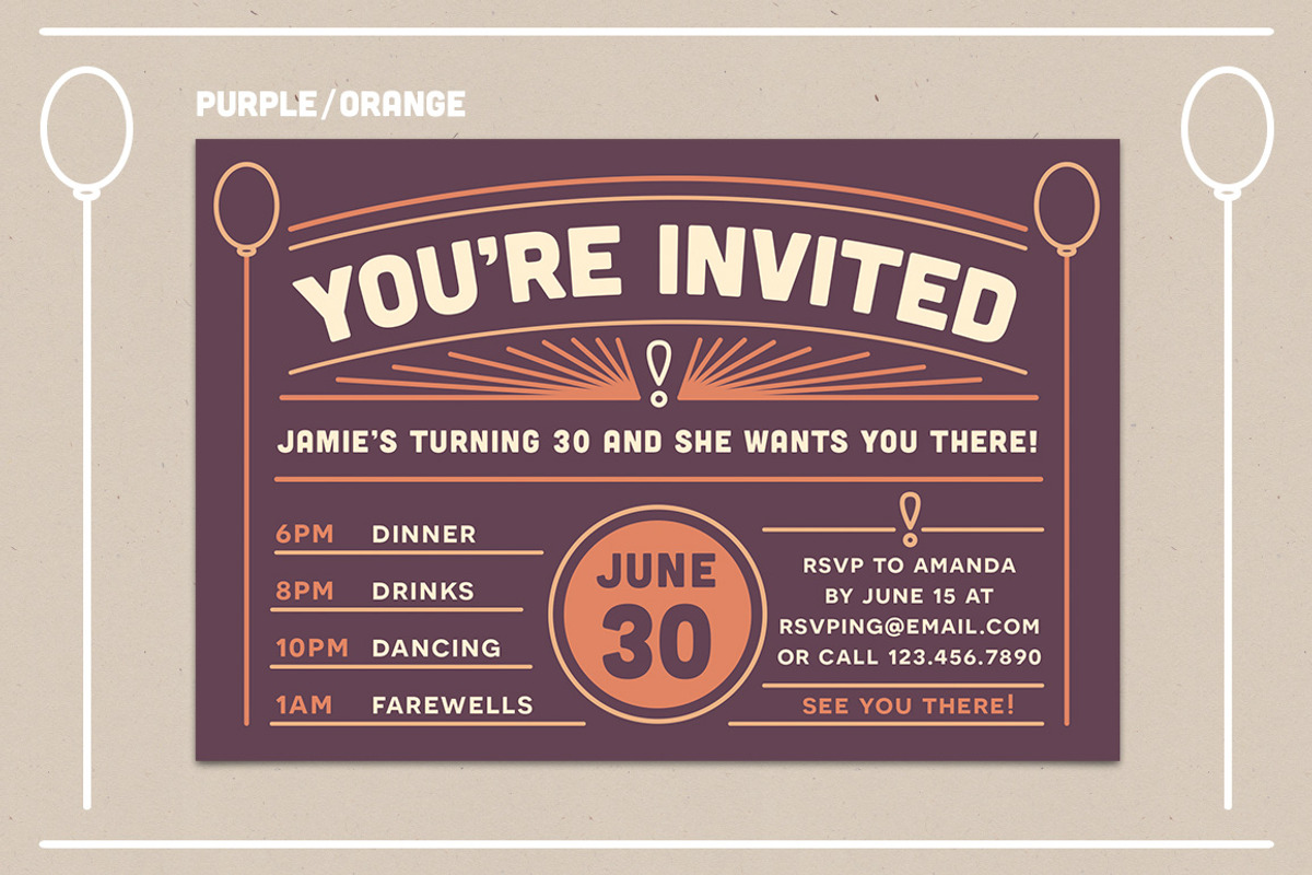 Invitation Postcard 2, a Card Template by Every Tuesday (Photo 3 of 4)