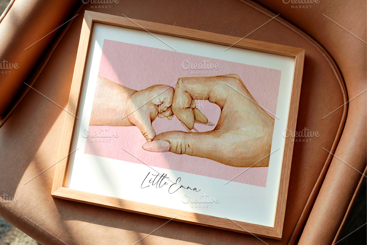2025 Mother & Baby Heart Hands, a Person Illustration by EkaterinaViArt (Photo 4 of 5)