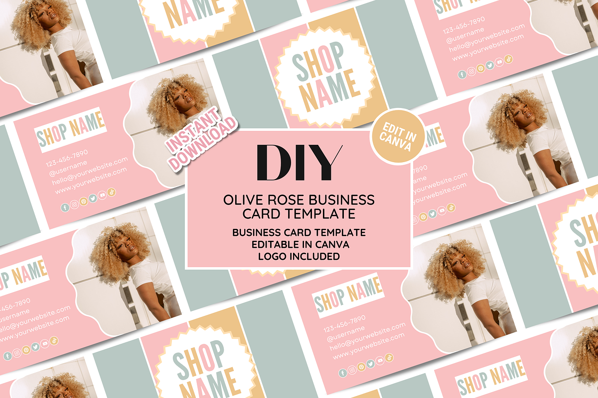 Pastel Business Card, a Business Card Template by SunshineStudioBoutique (Photo 2 of 9)