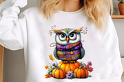 Whimsical Autumn Animals Clipart, a Seasonal Illustration by designcity5 (Thumbnail 3 of 5)