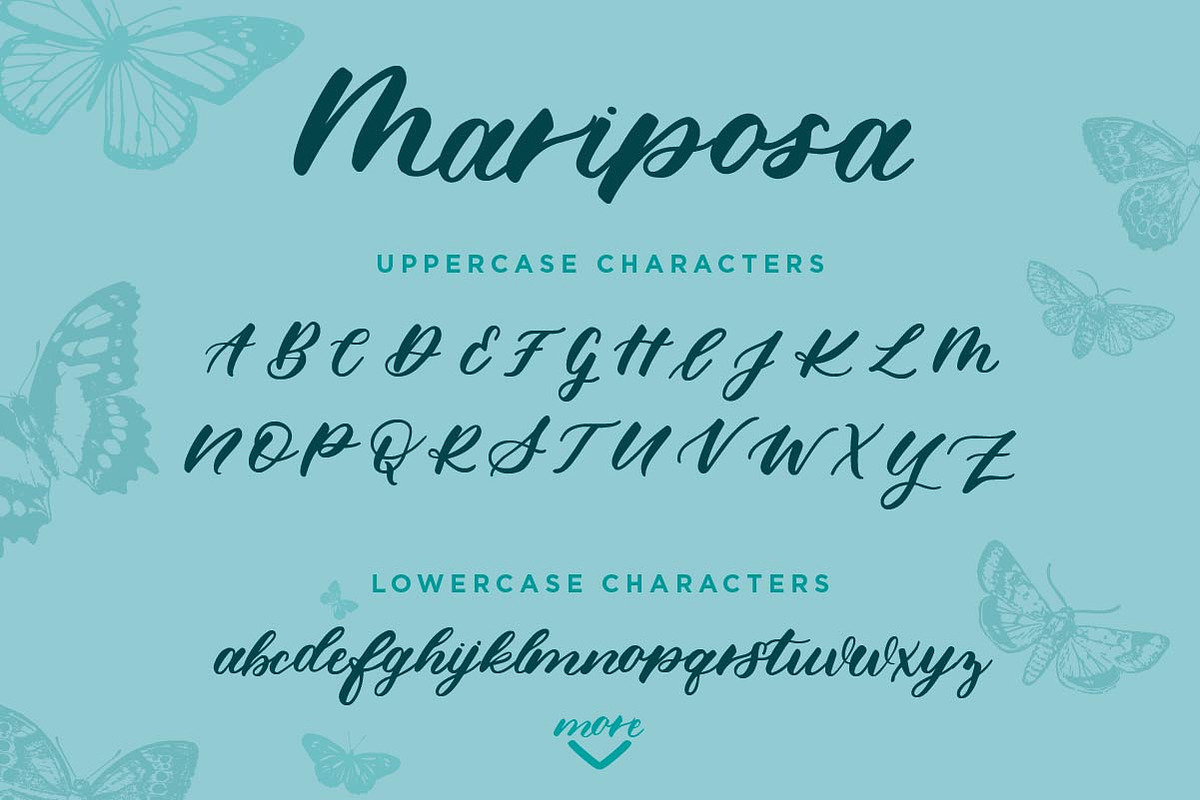 Mariposa Font Trio, a Script Font by Monarch Design Co. (Photo 9 of 9)
