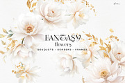 Fantasy flowers, White peonies, an Object Illustration by ollalya (Thumbnail 1 of 9)