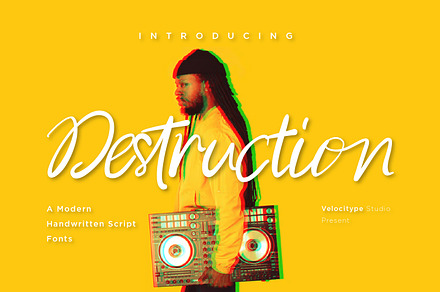 Destruction - Modern Script fonts