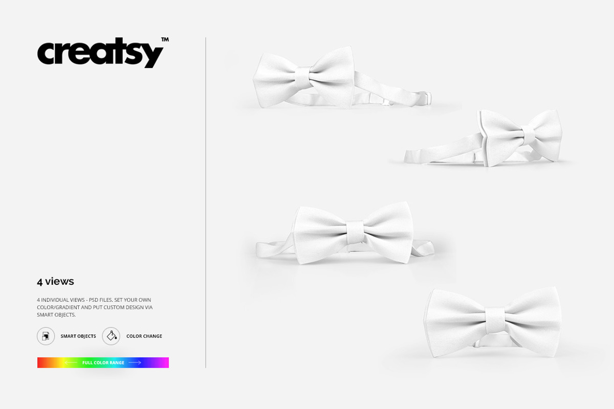 Bow Tie Mockup Set, a Shirt Mockup by creatsy4 (Photo 9 of 10)