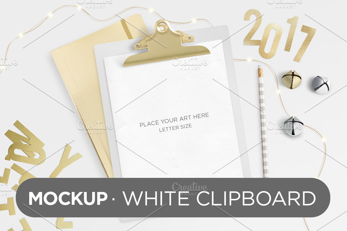 White Clipboard Mockup, a Print Template by tomodachi studio (Photo 2 of 4)