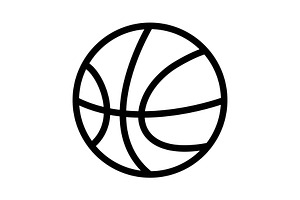 Basketball icon, an Outline Icon by Sumberpangan