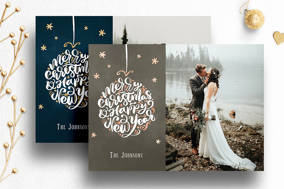 Photo Christmas Card Template | 012, a Card Template by Nifty Template Studio (Photo 2 of 9)