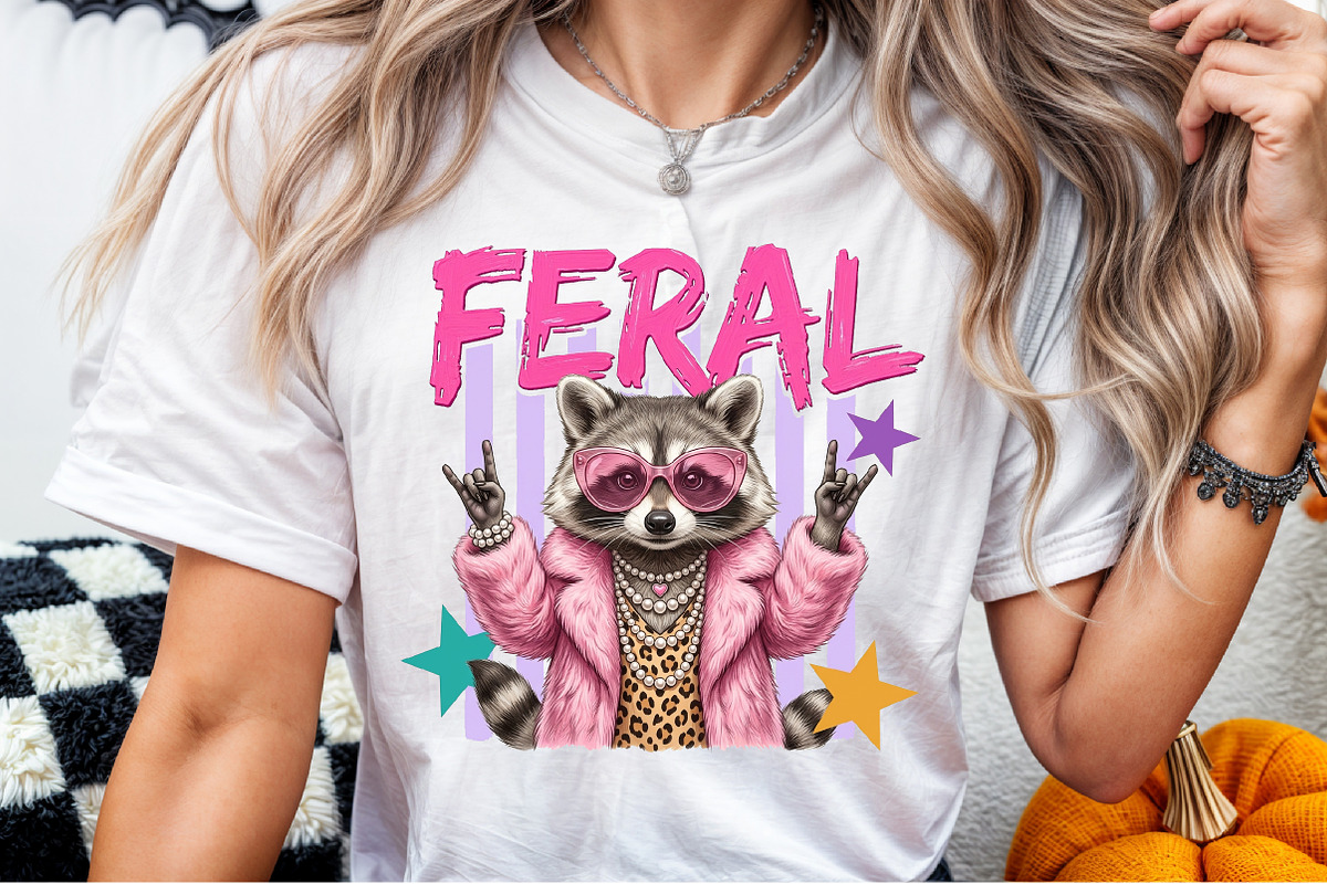 Feral Funny Raccoon PNG, a Work Illustration by Sublimation Artist (Photo 6 of 9)