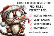 Whimsical Funny Silly Holiday Cats, an Illustration by Libby Wishes (Thumbnail 4 of 7)