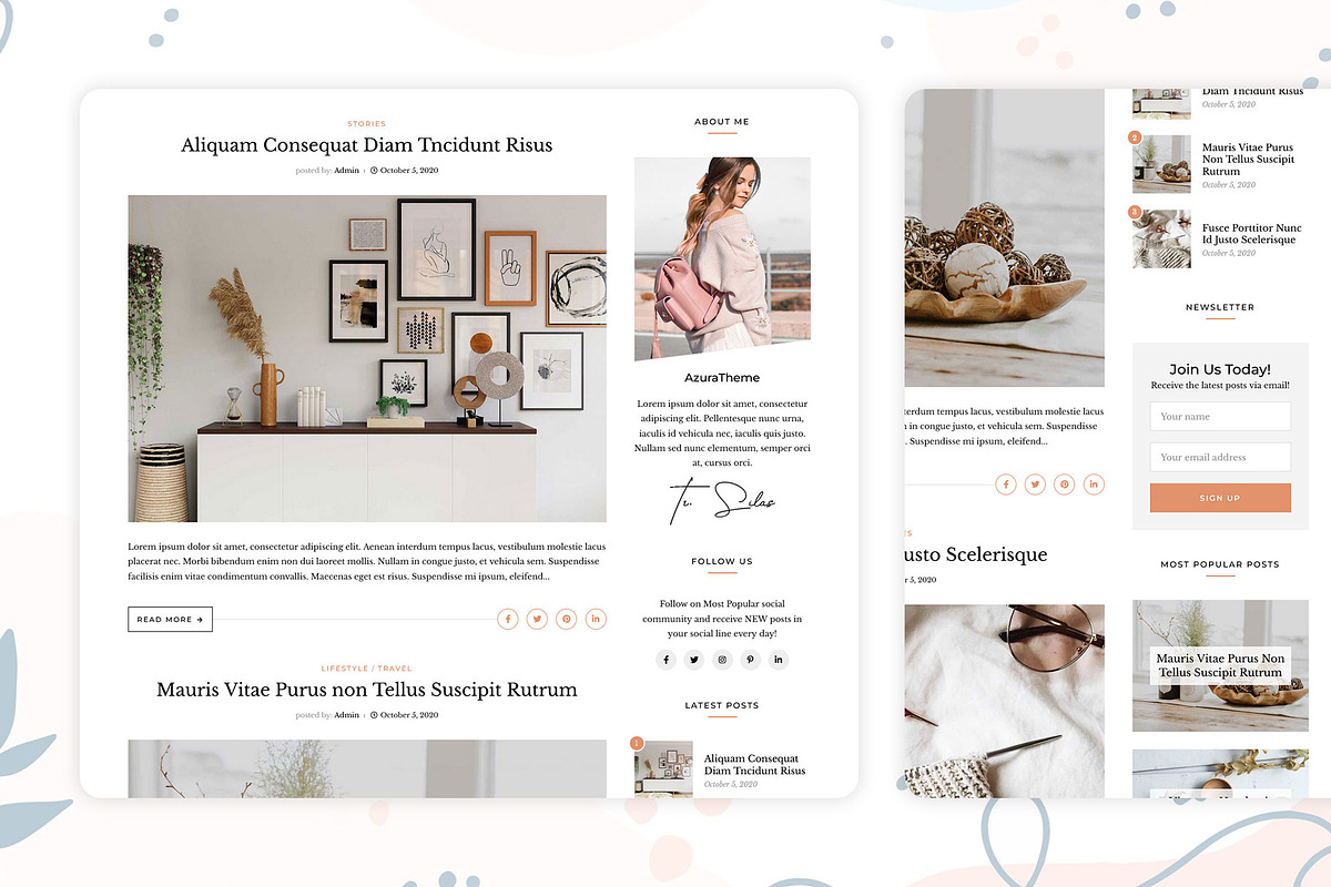 Silas - Blog WordPress Theme, a WordPress Template by azuratheme (Photo 5 of 6)