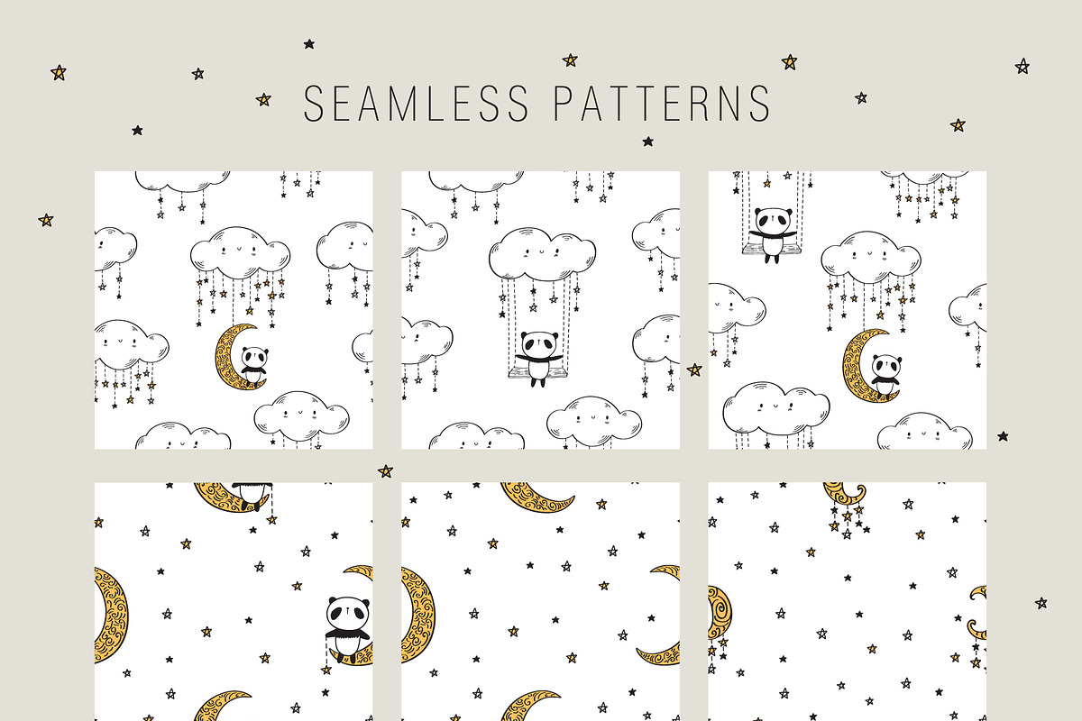 Cute pandas, an Animal Illustration by Tkoko vectors & patterns (Photo 6 of 8)