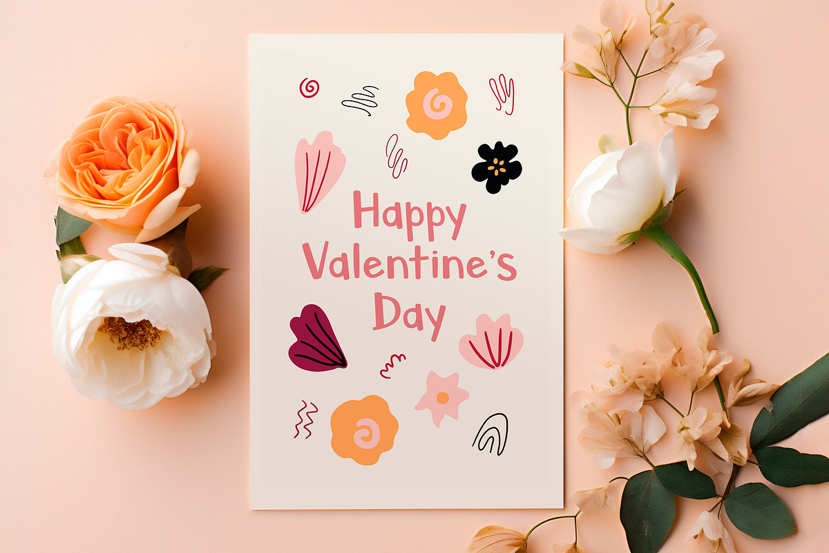 Be my Valentine flowers collection, a Seasonal Illustration by Volha Studio (Photo 2 of 11)
