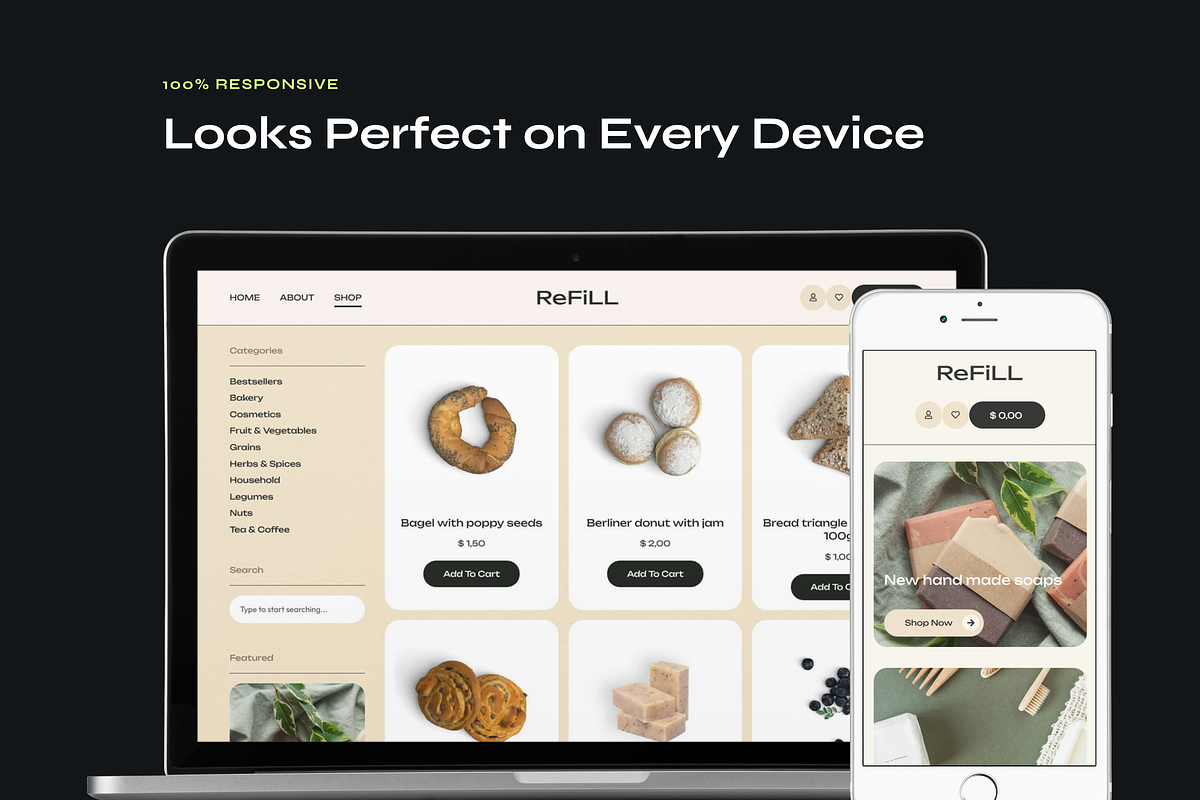Zero Waste Shop Elementor Template, a WordPress Template by Awakened Templates (Photo 2 of 6)
