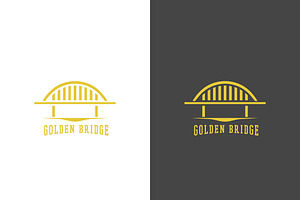 Golden Bridge Logo Design Icon, a Branding & Logo Template by Morvana Crew