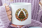 4 Bookish Christmas Tree Png, an Illustration by Daily.Designs (Thumbnail 4 of 5)