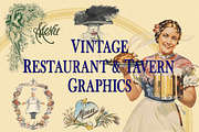 Vintage Restaurant & Tavern Graphics, a Food Illustration by Blue Line Design (Thumbnail 1 of 16)