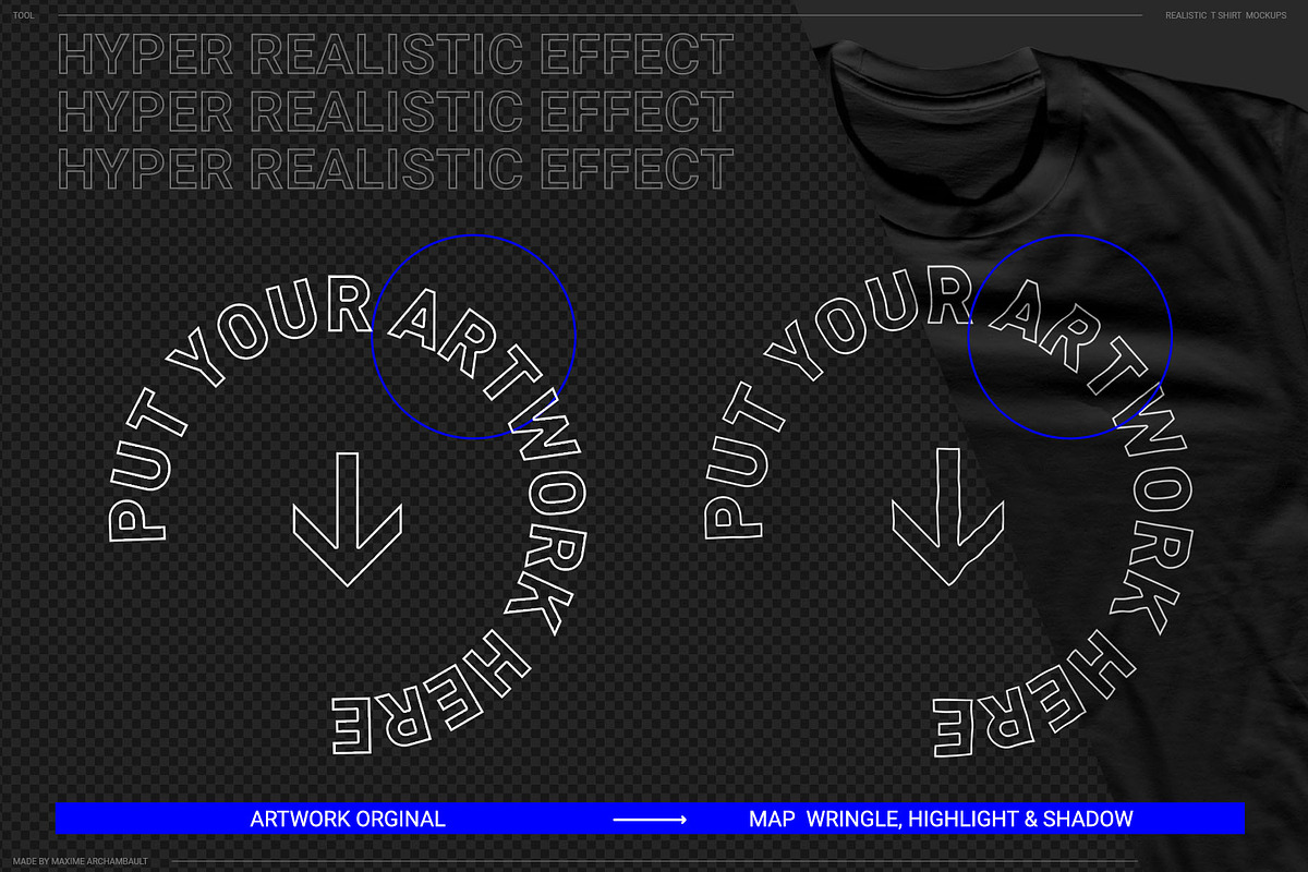 HYPER REALISTIC T-SHIRT MOCKUPS, a Shirt Mockup by MAX TOOLBOX (Photo 3 of 5)