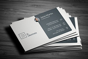 Dark Blue Corporate Business Card 12, a Business Card Template by bouncy (Thumbnail 1 of 4)