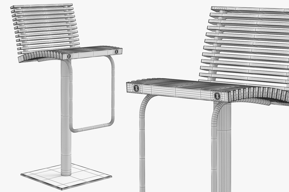 Beltempo Tropical twist bar stool, a Furniture 3D Model by 3dmitruk (Photo 8 of 9)