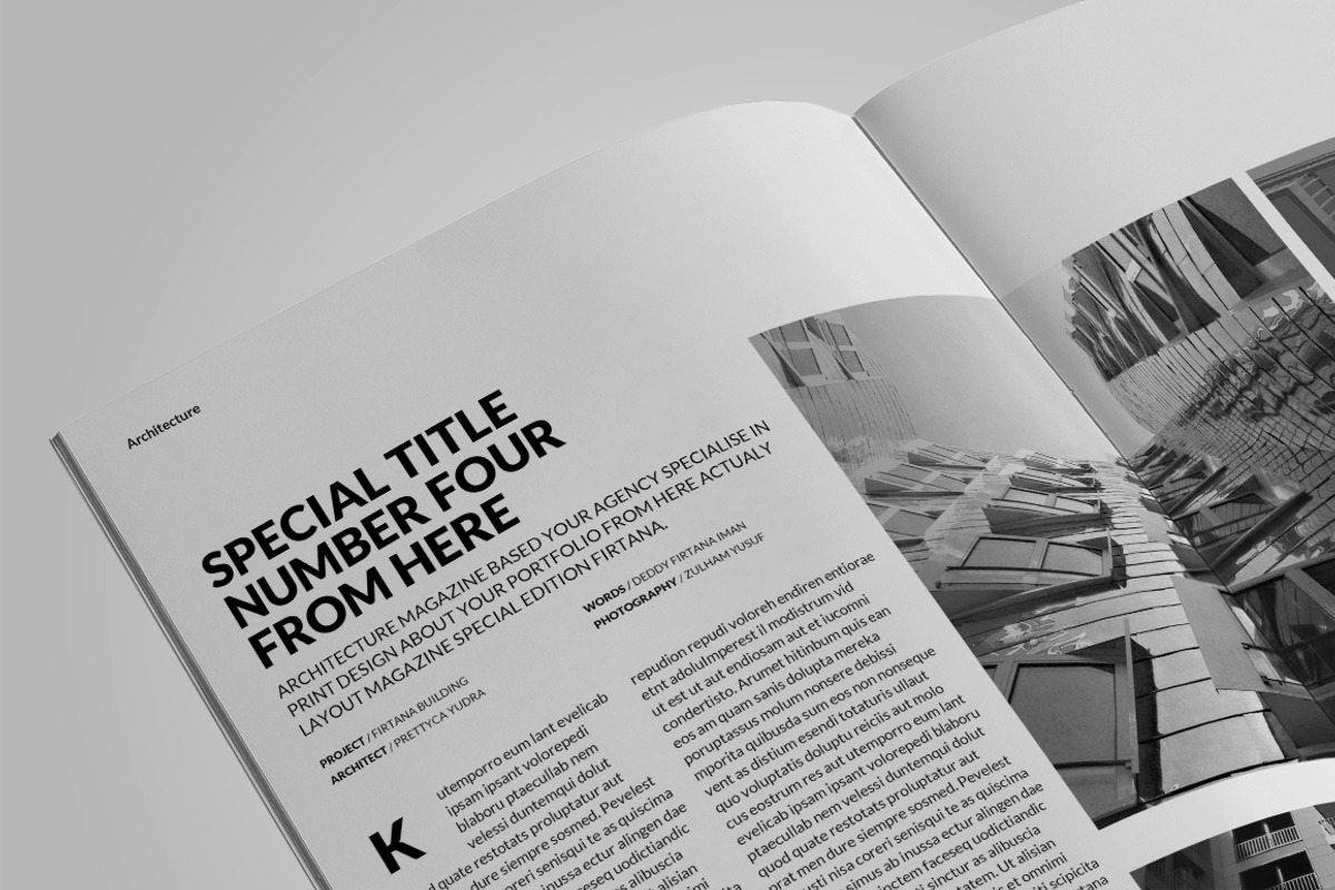 Architecture Magazine, a Magazine Template by Firtana (Photo 8 of 10)