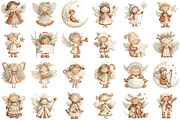 Whimsical Christmas Angel Clipart, an Illustration by Sublimation Artist (Thumbnail 2 of 6)