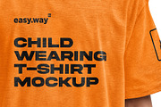 Child Wearing T-Shirt PSD Mockup, a Shirt Mockup by easy.way (Thumbnail 5 of 6)