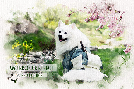 Artistic Watercolor Effect Photoshop, an Action Add-On by liptouse