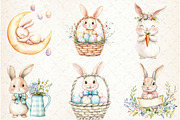 Cute Easter Bunny Sublimation, an Illustration by Watercolor design (Thumbnail 3 of 4)