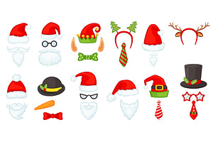 Cartoon Christmas Hats And