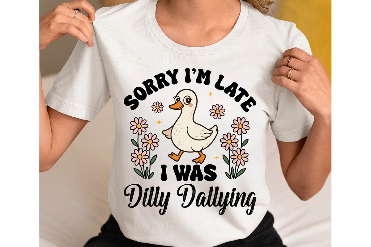 Funny Goose Png, Sorry Im Late SVG, an Object Graphic by Digi_Design_World (Photo 6 of 6)