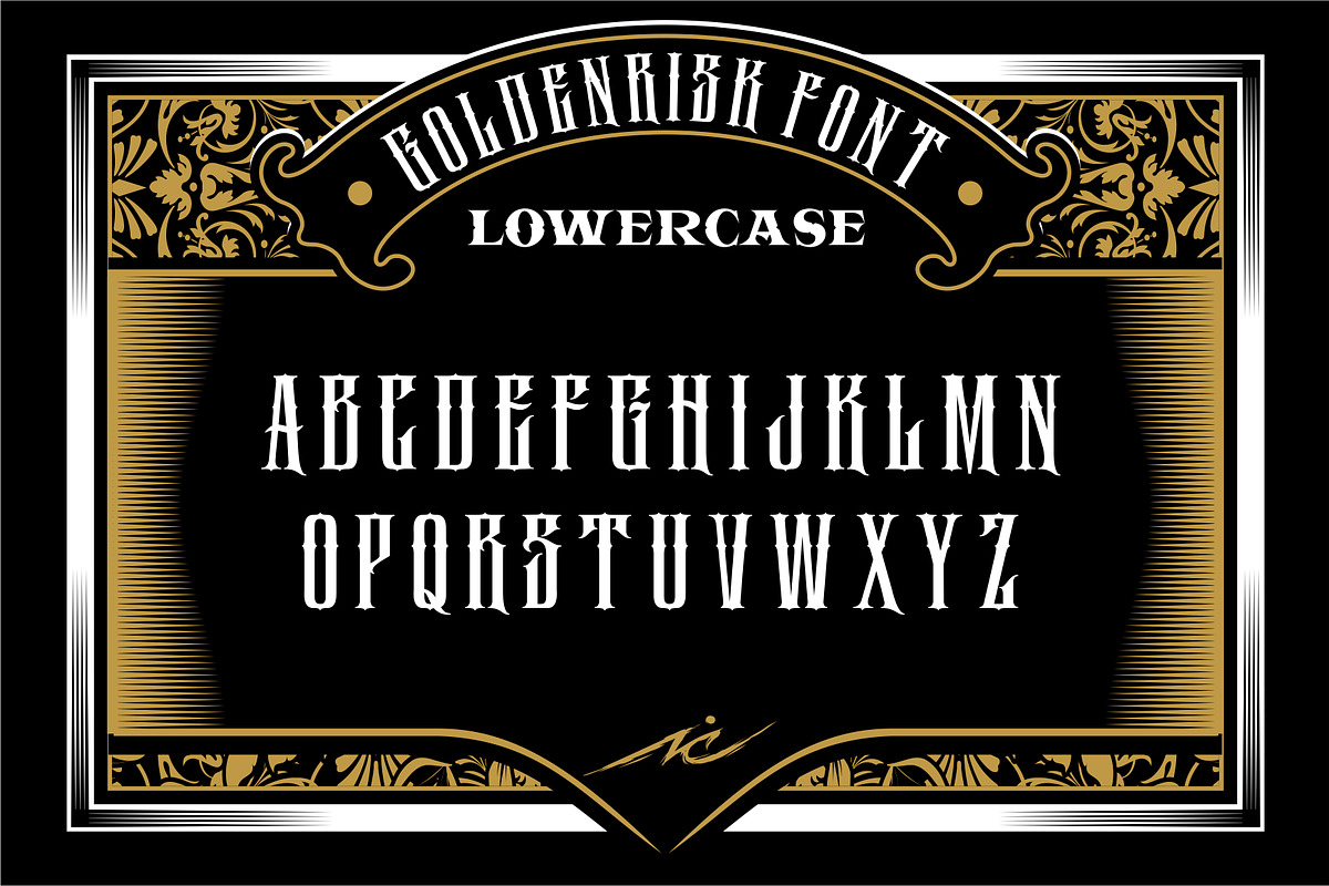 GOLDENRISK FONT preview 3
