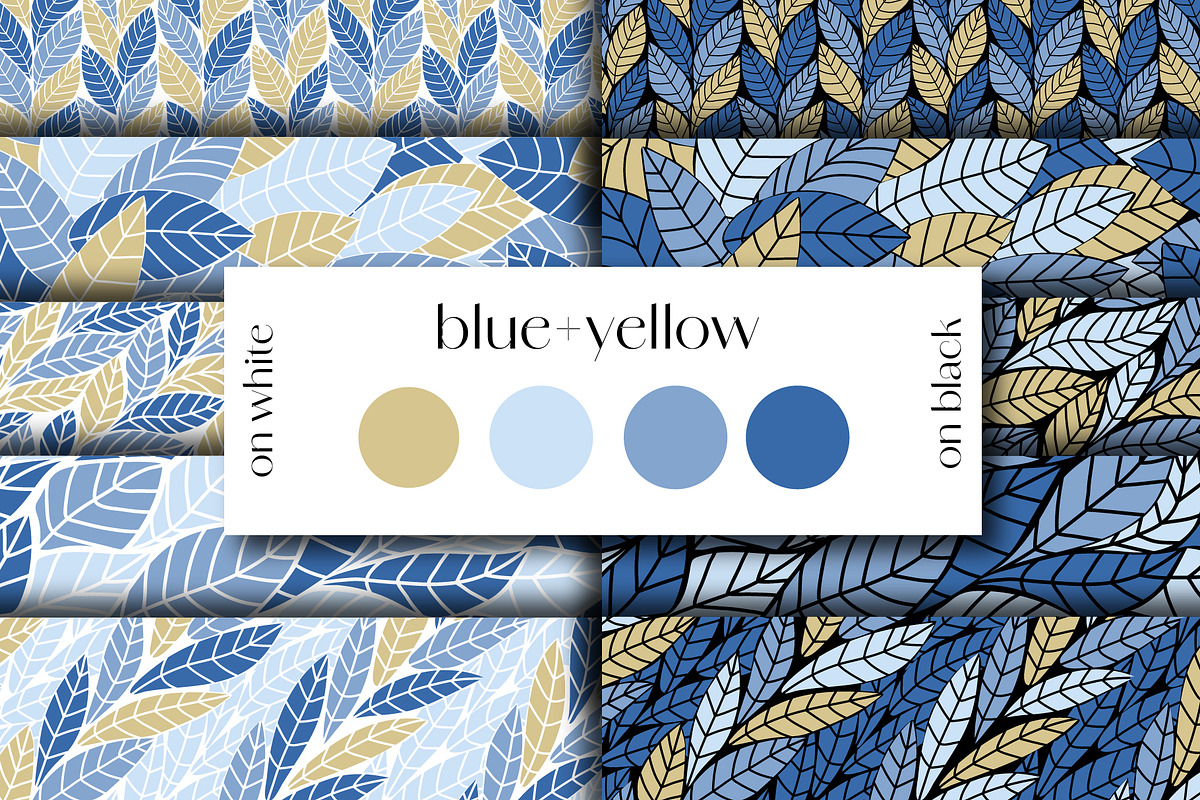 Leaves and stripes seamless pattern, a Pattern Graphic by LogvinArt (Photo 3 of 4)