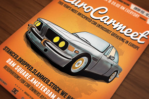 Retro Car Meeting Poster / Flyer III
