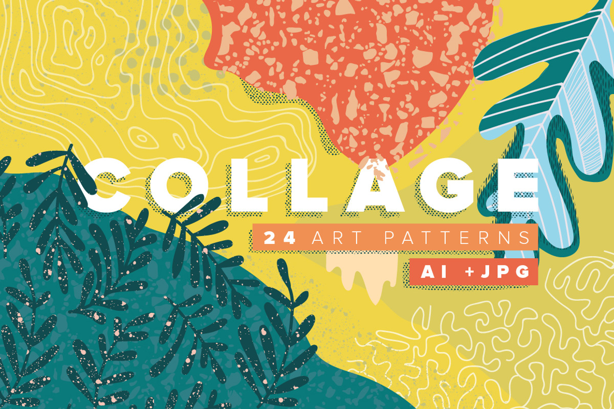 Collage Art Patterns, a Pattern Graphic by Anugraha Design (Photo 1 of 10)