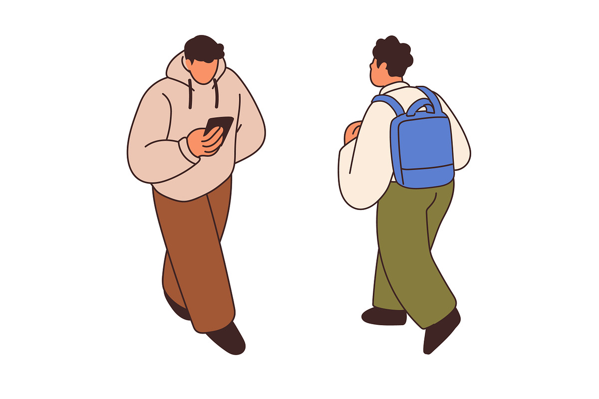 People citizens walk on street set, a Person Illustration by Good Studio (Photo 8 of 10)