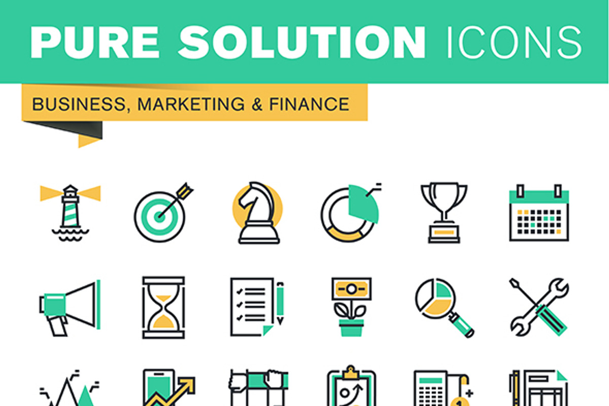 Set of Thin Line Icons of Finance, an Outline Icon by PureSolution