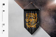 Flag Pennant Hanging Mock-up, a Product Mockup by Mock-up Store (Thumbnail 5 of 6)