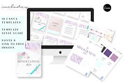 Mindfulness Canva Workbook Template, a Magazine Template by VanessaRyan.co (Thumbnail 1 of 4)