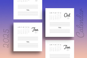 Minimalist 2025 Calendar Template, a Social Media Template by MightyDesign