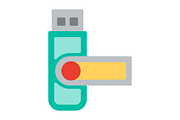 Pendrive Flat Icon, a Duotone Icon by Pexelpy (Thumbnail 2 of 2)